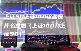 上证50上证100这些是什么意思（上证100和上证50）