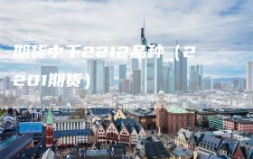 期货中千2212品种（2201期货）