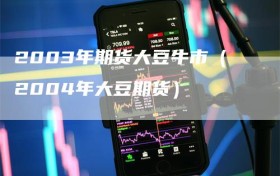 2003年期货大豆牛市（2004年大豆期货）