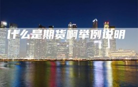 什么是期货啊举例说明