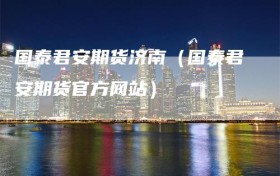 国泰君安期货济南（国泰君安期货官方网站）