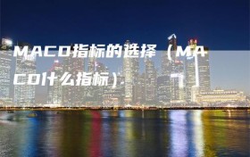 MACD指标的选择（MACD什么指标）