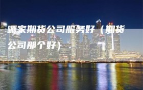 哪家期货公司服务好（期货公司那个好）