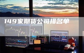 149家期货公司排名单