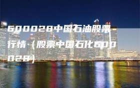 600028中国石油股票行情（股票中国石化600028）