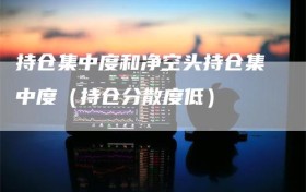 持仓集中度和净空头持仓集中度（持仓分散度低）