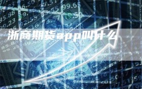 浙商期货app叫什么
