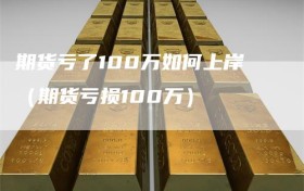 期货亏了100万如何上岸（期货亏损100万）