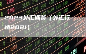 2023外汇期货（外汇行情2021）