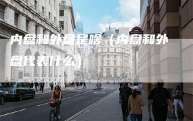 内盘和外盘是啥（内盘和外盘代表什么）