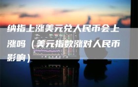 纳指上涨美元兑人民币会上涨吗（美元指数涨对人民币影响）