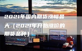 2021年国内期货涨幅最大（2021年开始涨价的期货品种）
