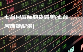七台河国际期货喊单(七台河期货配资)