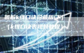 图解k线口诀珍藏版(下)（k线口诀表视频教程）