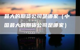 最大的期货公司是哪家（中国最大的期货公司是哪家）