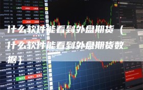 什么软件能看到外盘期货（什么软件能看到外盘期货数据）