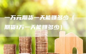 一万元期货一天能赚多少（期货1万一天能赚多少）