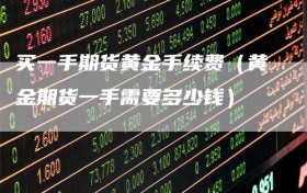 买一手期货黄金手续费（黄金期货一手需要多少钱）