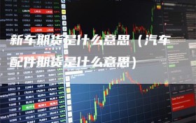 新车期货是什么意思（汽车配件期货是什么意思）