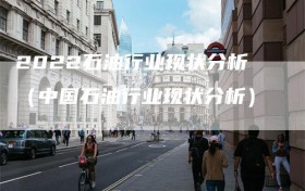 2022石油行业现状分析（中国石油行业现状分析）
