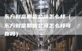 东方财富期货公司怎么样（东方财富期货公司怎么样可靠吗）