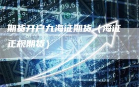 期货开户九海证期货（海证正规期货）