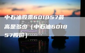 中石油股票601857最高是多少（中石油601857股价）