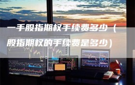 一手股指期权手续费多少（股指期权的手续费是多少）
