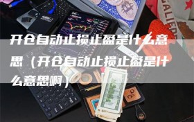 开仓自动止损止盈是什么意思（开仓自动止损止盈是什么意思啊）