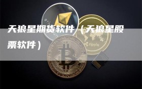 天狼星期货软件（天狼星股票软件）