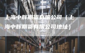 上海中辉期货有限公司（上海中辉期货有限公司地址）