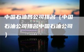 中国石油各公司排名（中国石油公司排名中国石油公司）