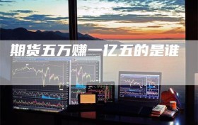 期货五万赚一亿五的是谁