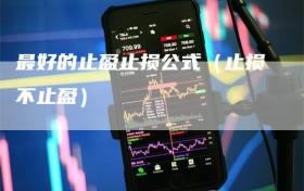 最好的止盈止损公式（止损不止盈）