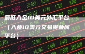 最低入金10美元外汇平台（入金10美元交易贵金属平台）