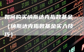 如何购买纳斯达克指数基金（纳斯达克指数基金买入技巧）