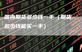 国内期货多少钱一手（期货多少钱能买一手）