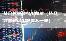 持仓数量和可用数量（持仓数量和可用数量不一样）