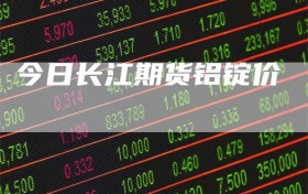 今日长江期货铝锭价
