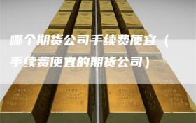 哪个期货公司手续费便宜（手续费便宜的期货公司）