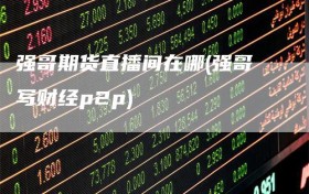 强哥期货直播间在哪(强哥写财经p2p)