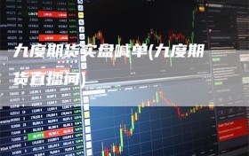 九度期货实盘喊单(九度期货直播间)