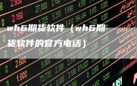 wh6期货软件（wh6期货软件的官方电话）