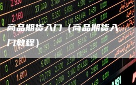 商品期货入门（商品期货入门教程）