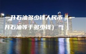 一升石油多少钱人民币（一升石油等于多少钱）