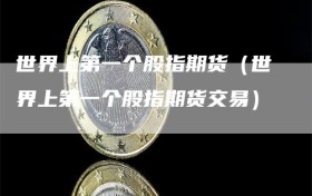 世界上第一个股指期货（世界上第一个股指期货交易）