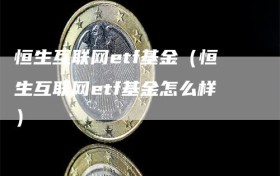 恒生互联网etf基金（恒生互联网etf基金怎么样）