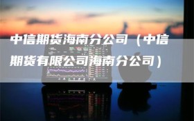 中信期货海南分公司（中信期货有限公司海南分公司）