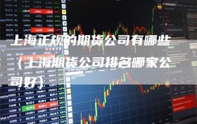 上海正规的期货公司有哪些（上海期货公司排名哪家公司好）