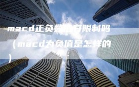 macd正负数值有限制吗（macd为负值是怎样的）